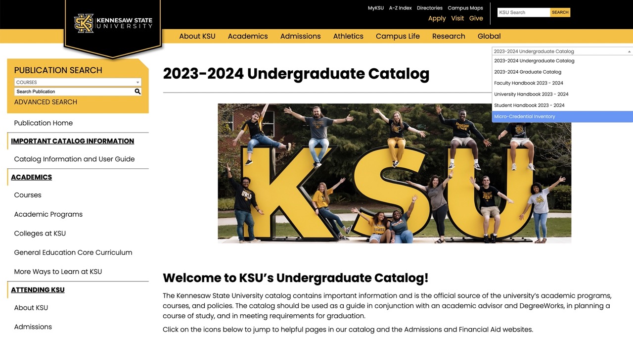 kennesaw state university catalog 1