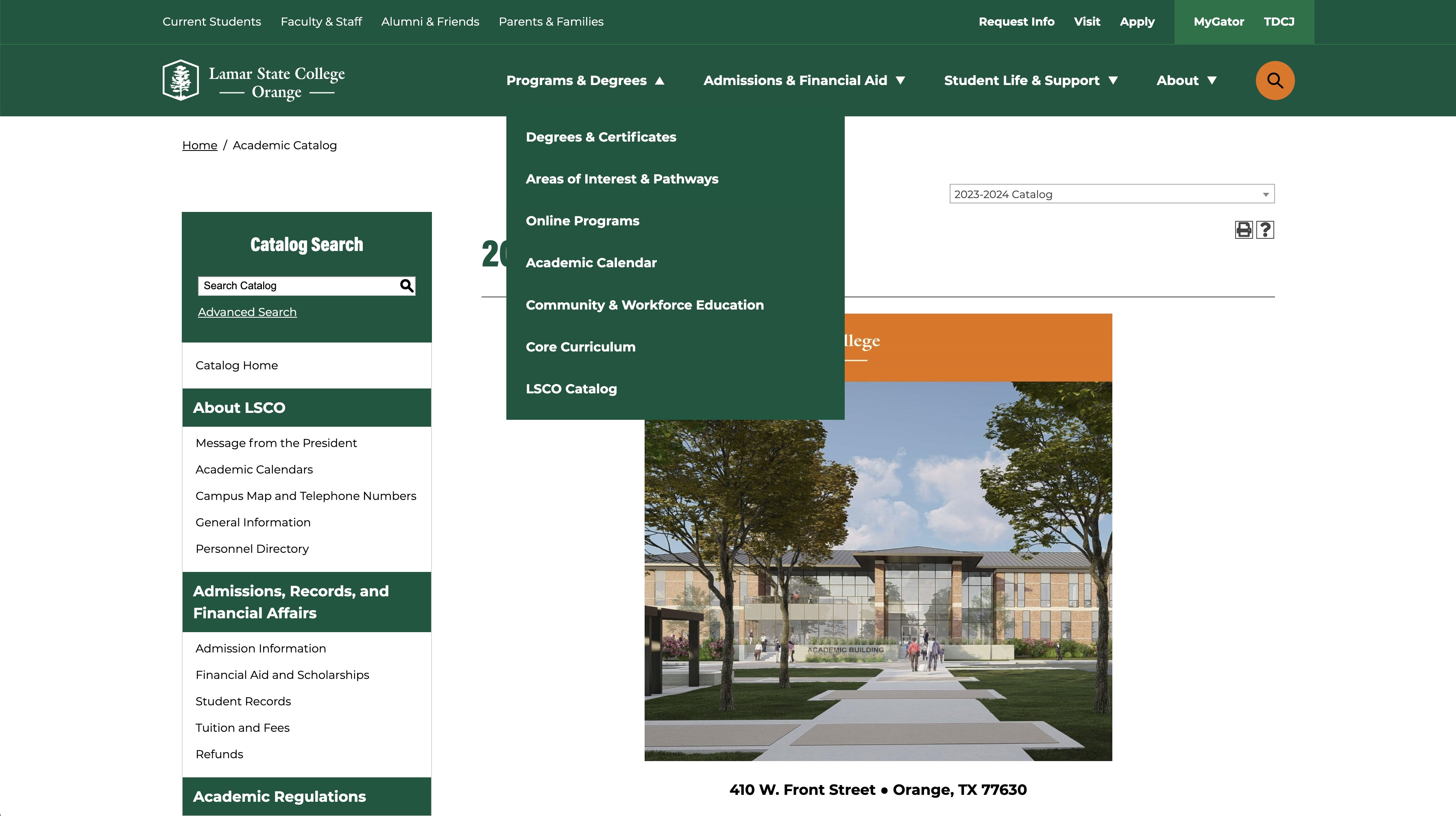 lamar college catalog 1