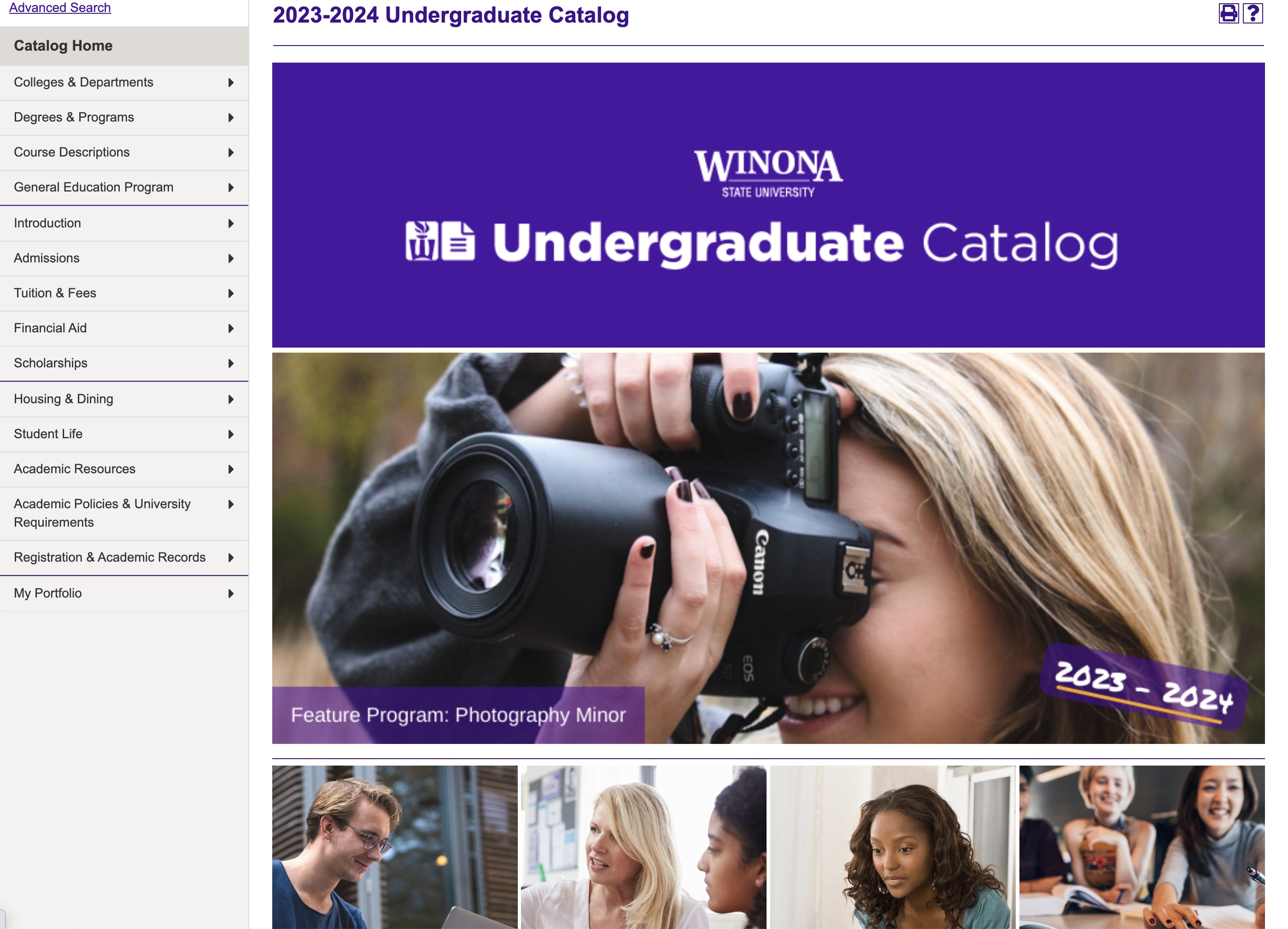 winona state catalog 2