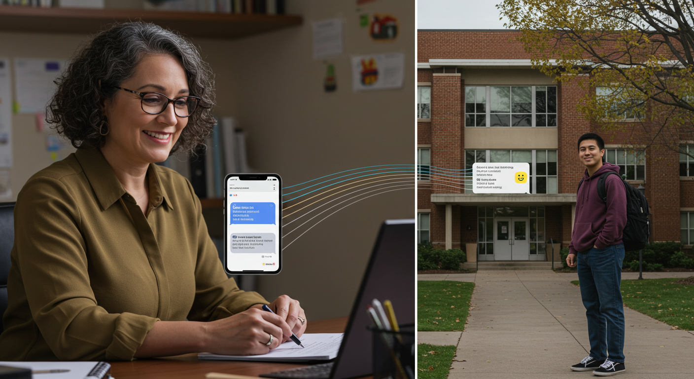 admin messaging student