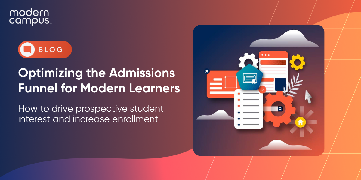 Graphic image with the phrase 'Steps to improve institutions admissions funnel'