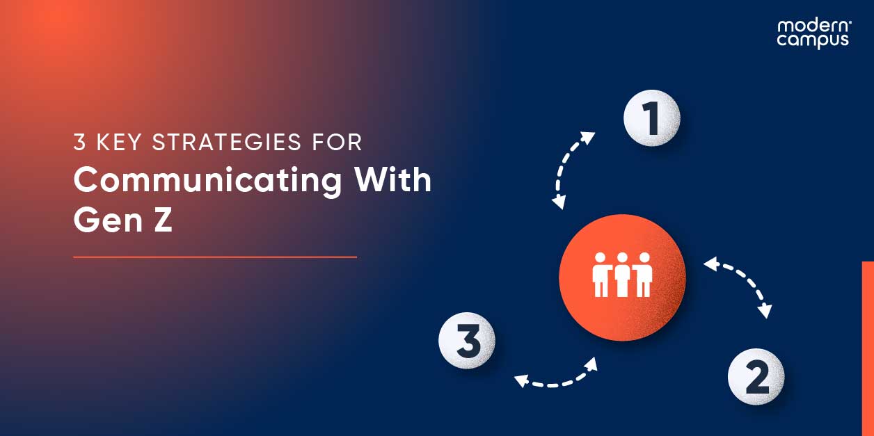 Graphic design with the text 3 Key Strategies for Communicating with Gen Z