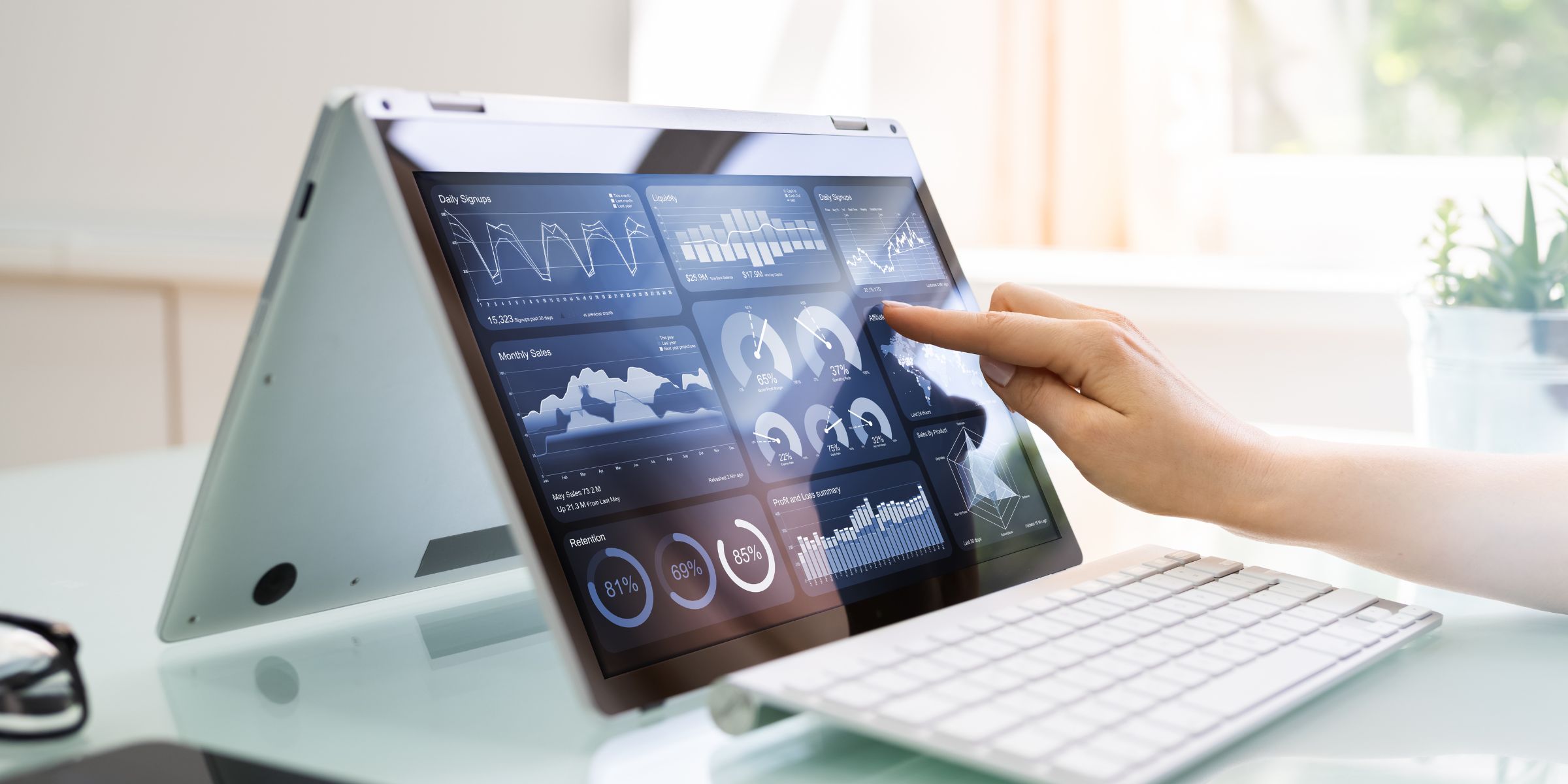 an ipad screen showing data