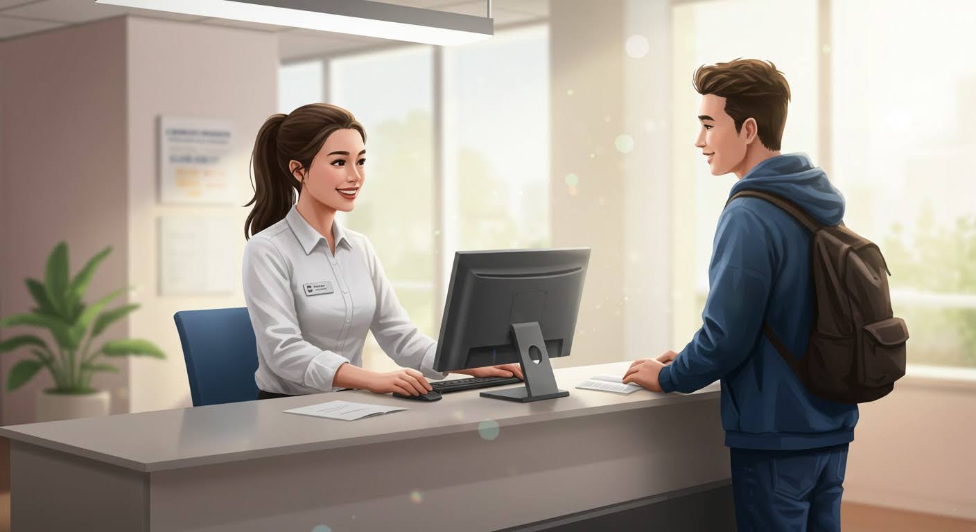 front desk illustration