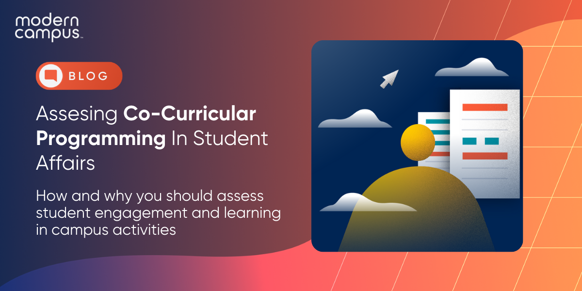 graphic image that says 'Assessing Co-Curricular Programming in Student Affairs'