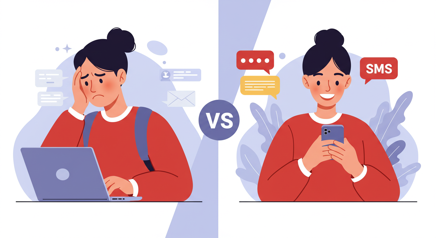 the response of sms texting on campus