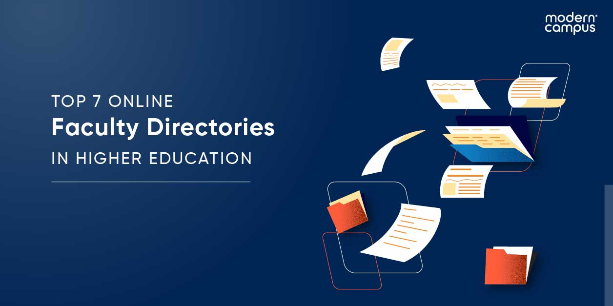 Graphic design referencing the top 7 higher education directories.