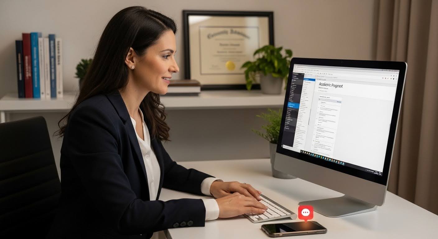 SMS texting to keep track of student progress