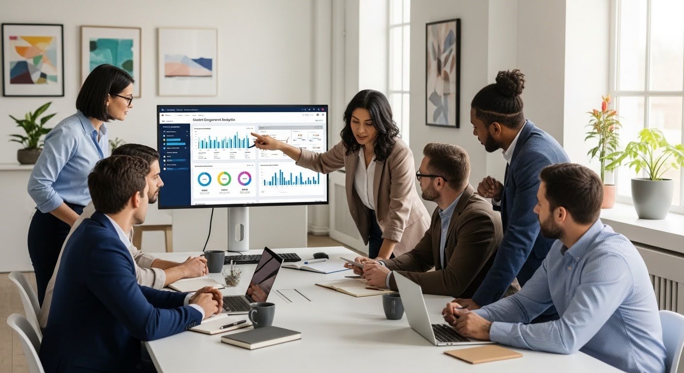 A group of administrators evaluating student analytics