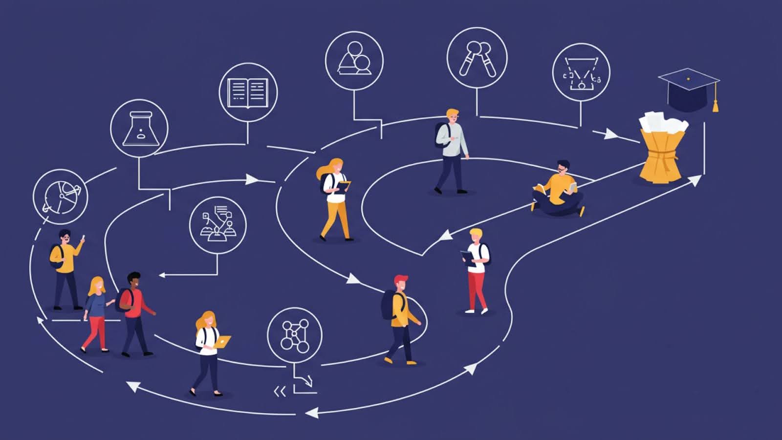 student-journey-academic-journey-illustration