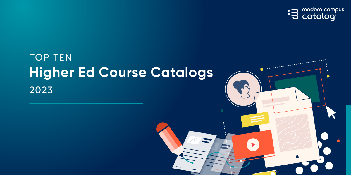 Top Ten Higher Ed Course Catalogs of 2023