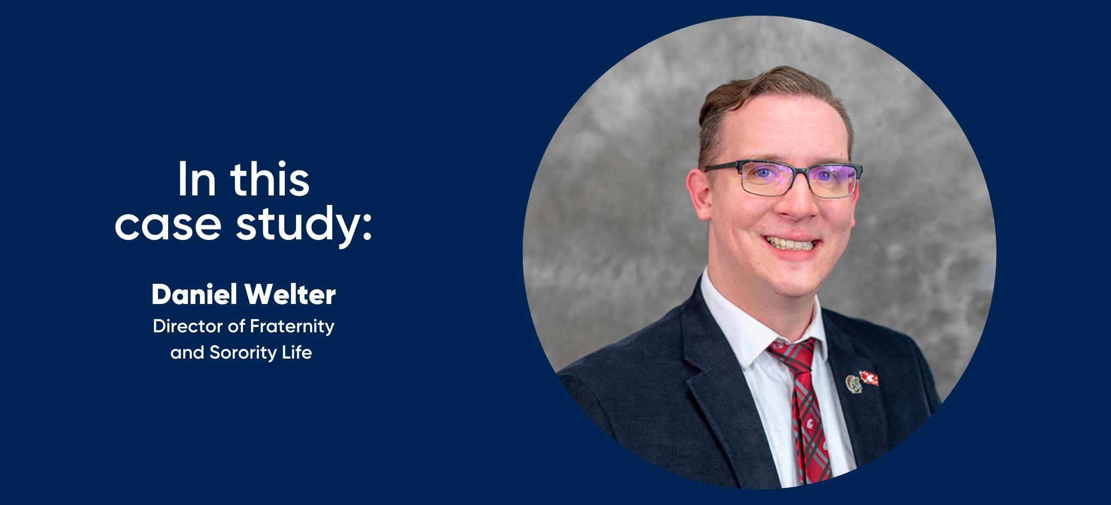 Daniel Welter, director of fraternity and sorority life