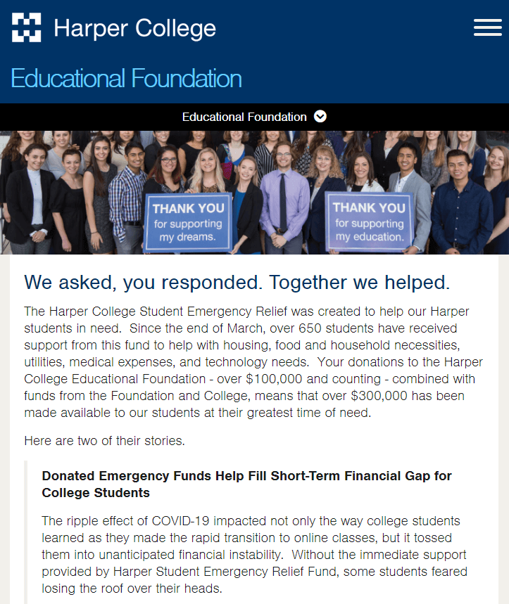 Harper Colleges is a Modern Campus customer and Destiny One user.